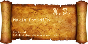 Makis Dorián névjegykártya